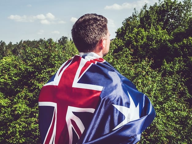 attractive man holding australian flag national holiday 78967 1750